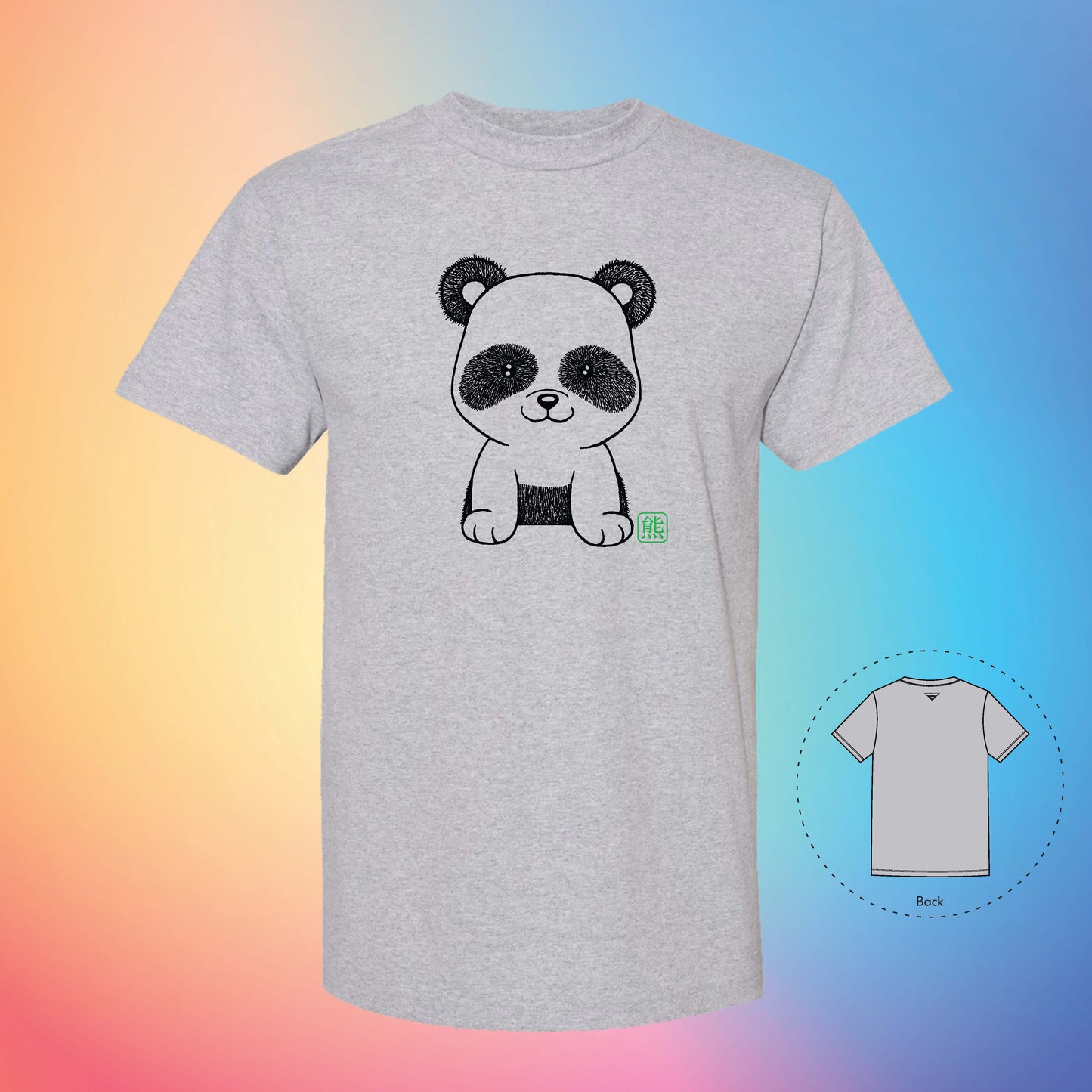 熊 THE PANDA  | Exotic T-Shirt (Grey)