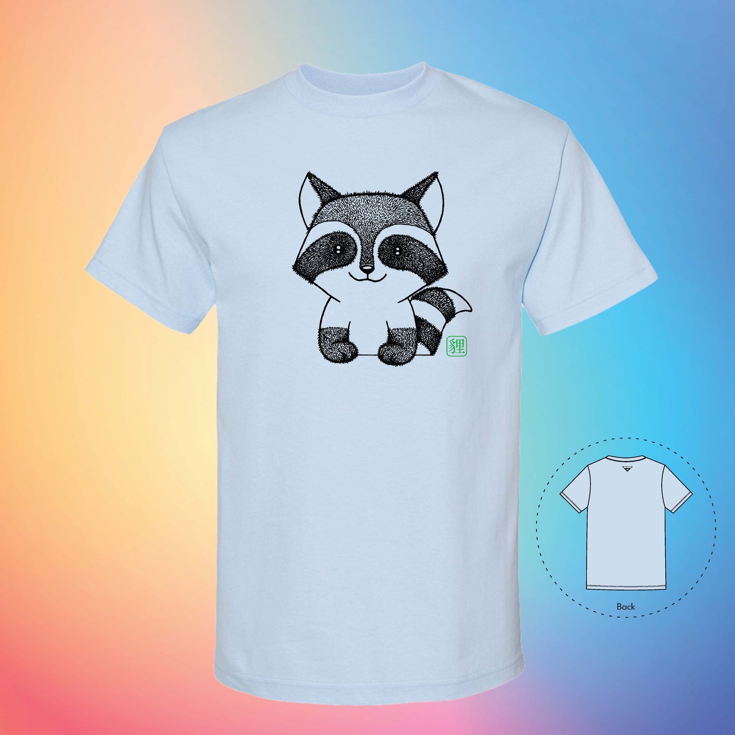 貍 THE RACCOON | Exotic T-Shirt (Powder Blue)