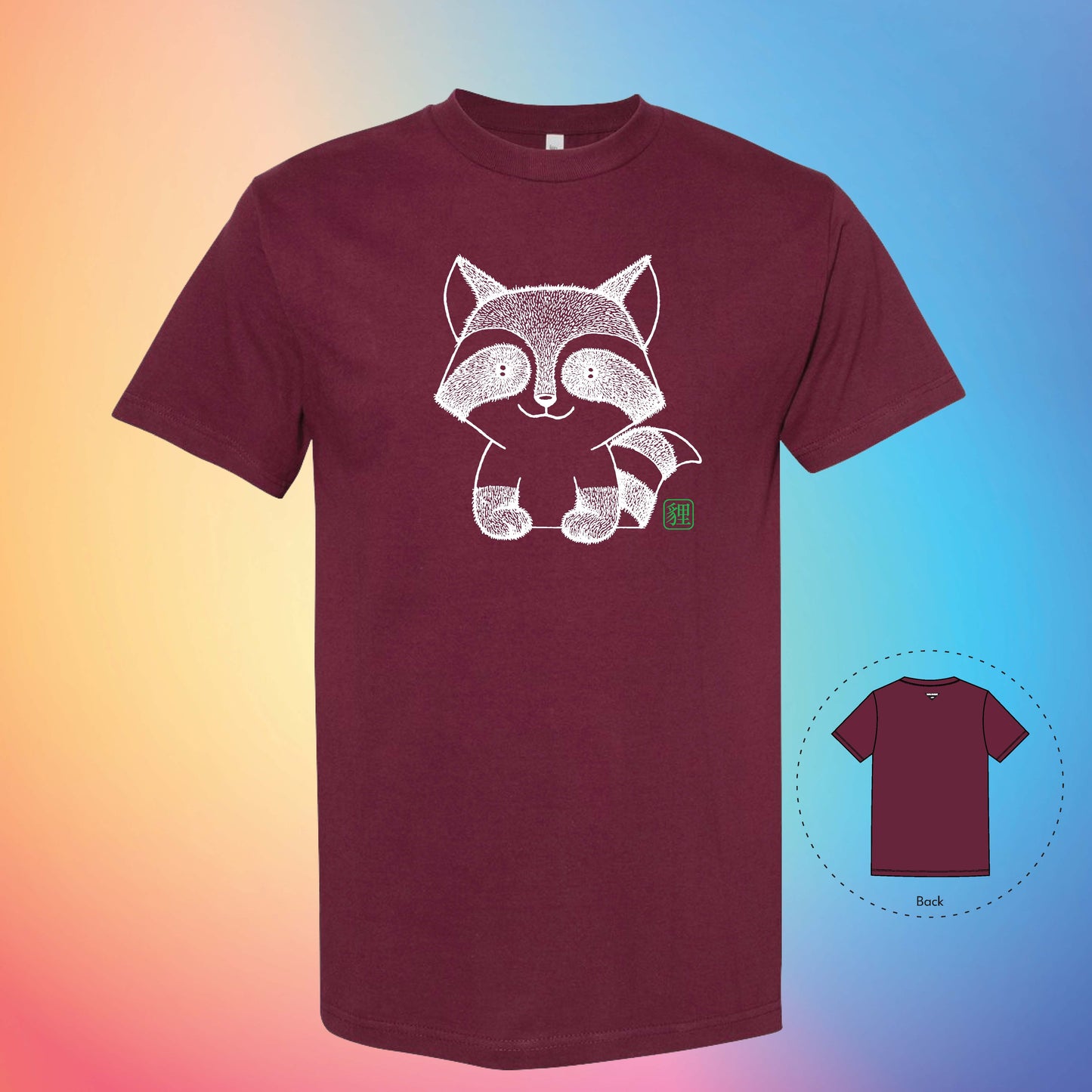 貍 THE RACCOON | Exotic T-Shirt (Burgundy)