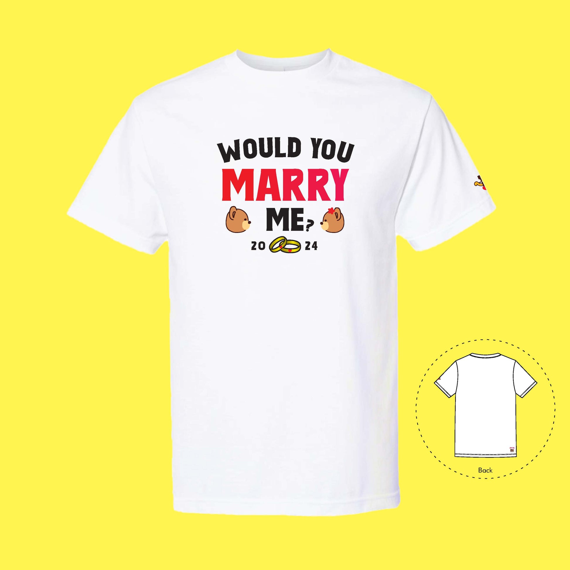 Would You MARRY Me? Cupid T-Shirt (White)