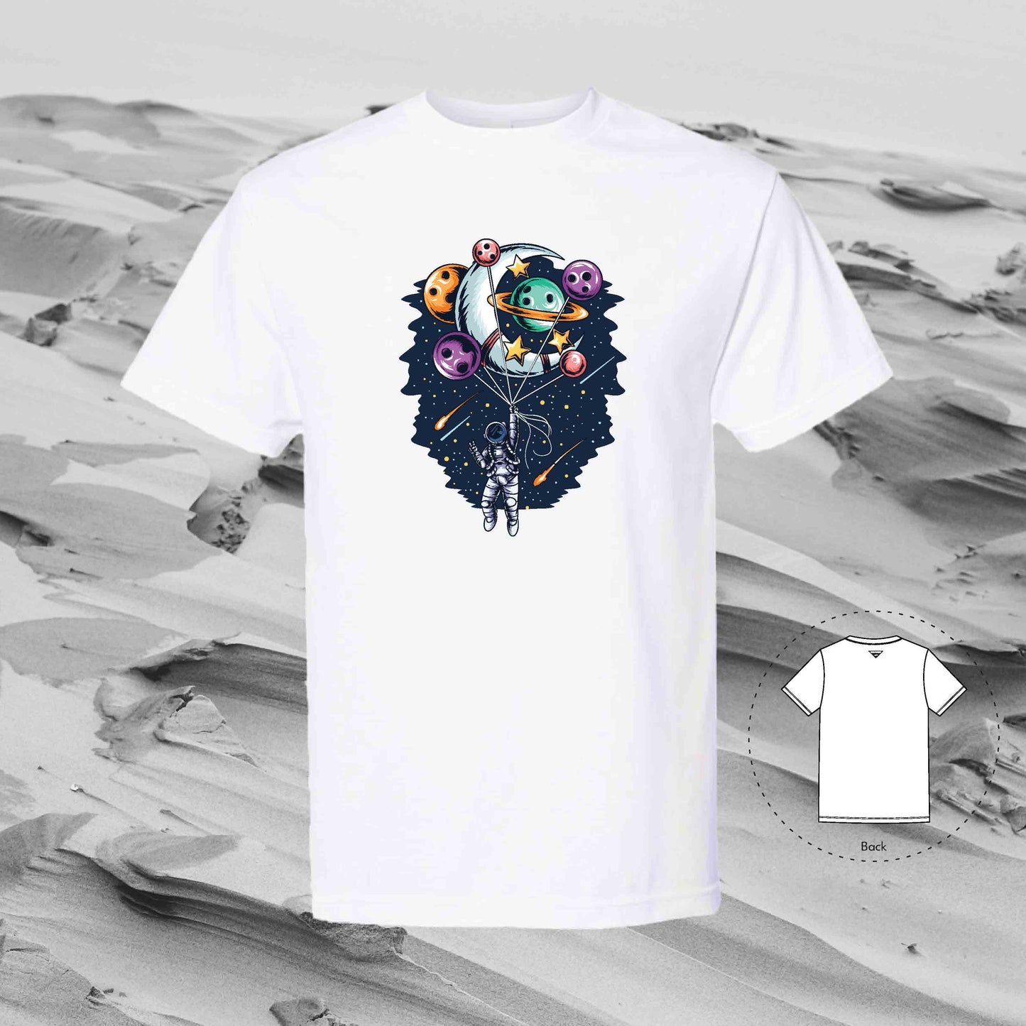 PLANET BOUQUET with Strolling Astronaut T-Shirt (White)