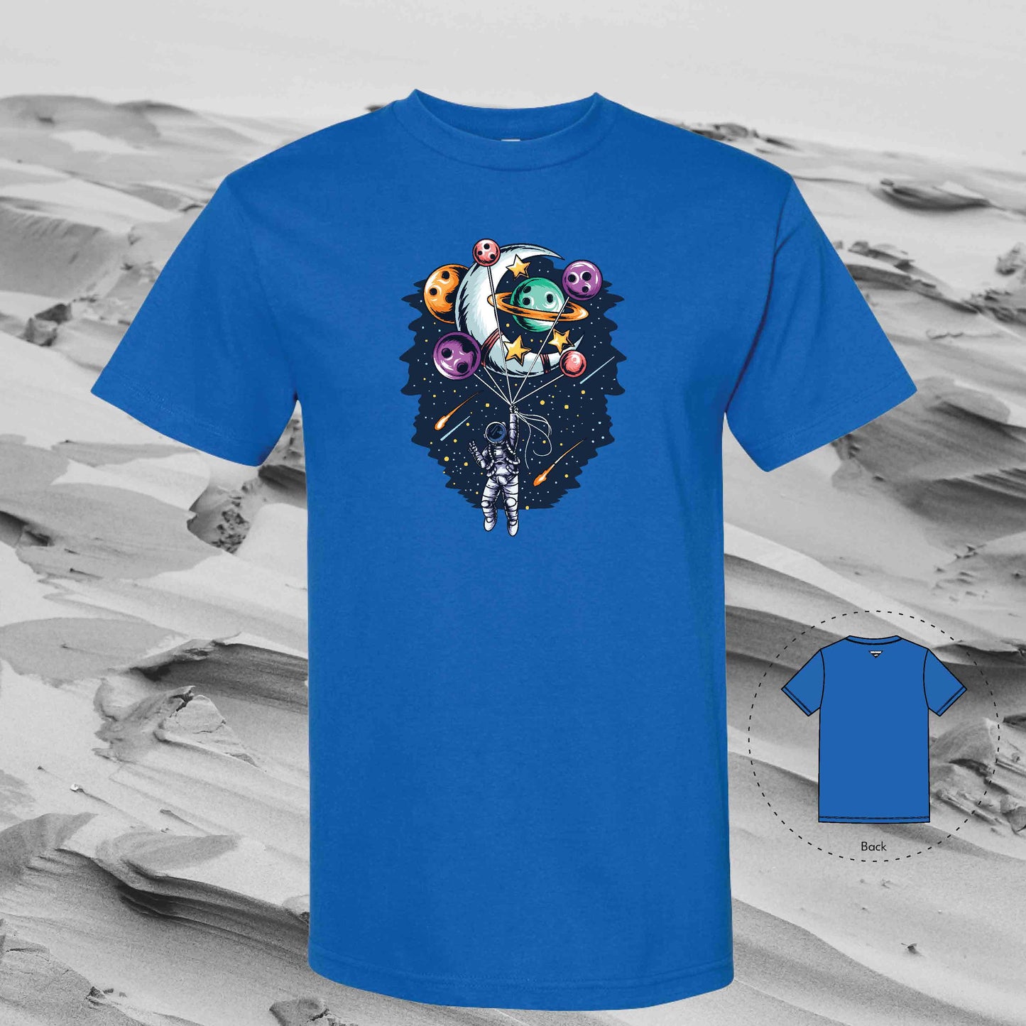 PLANET BOUQUET with Strolling Astronaut T-Shirt (Blue)