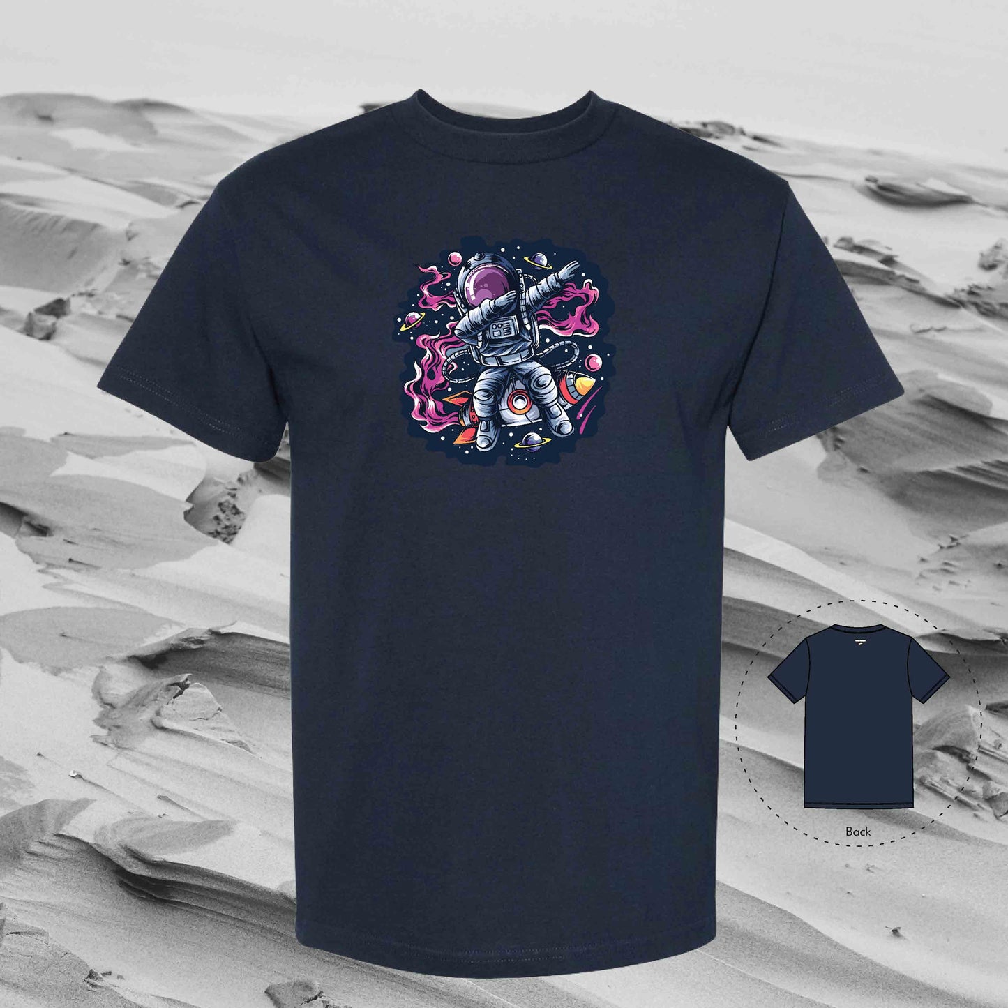 DUBBIN' with Strolling Astronaut T-Shirt (True Navy)