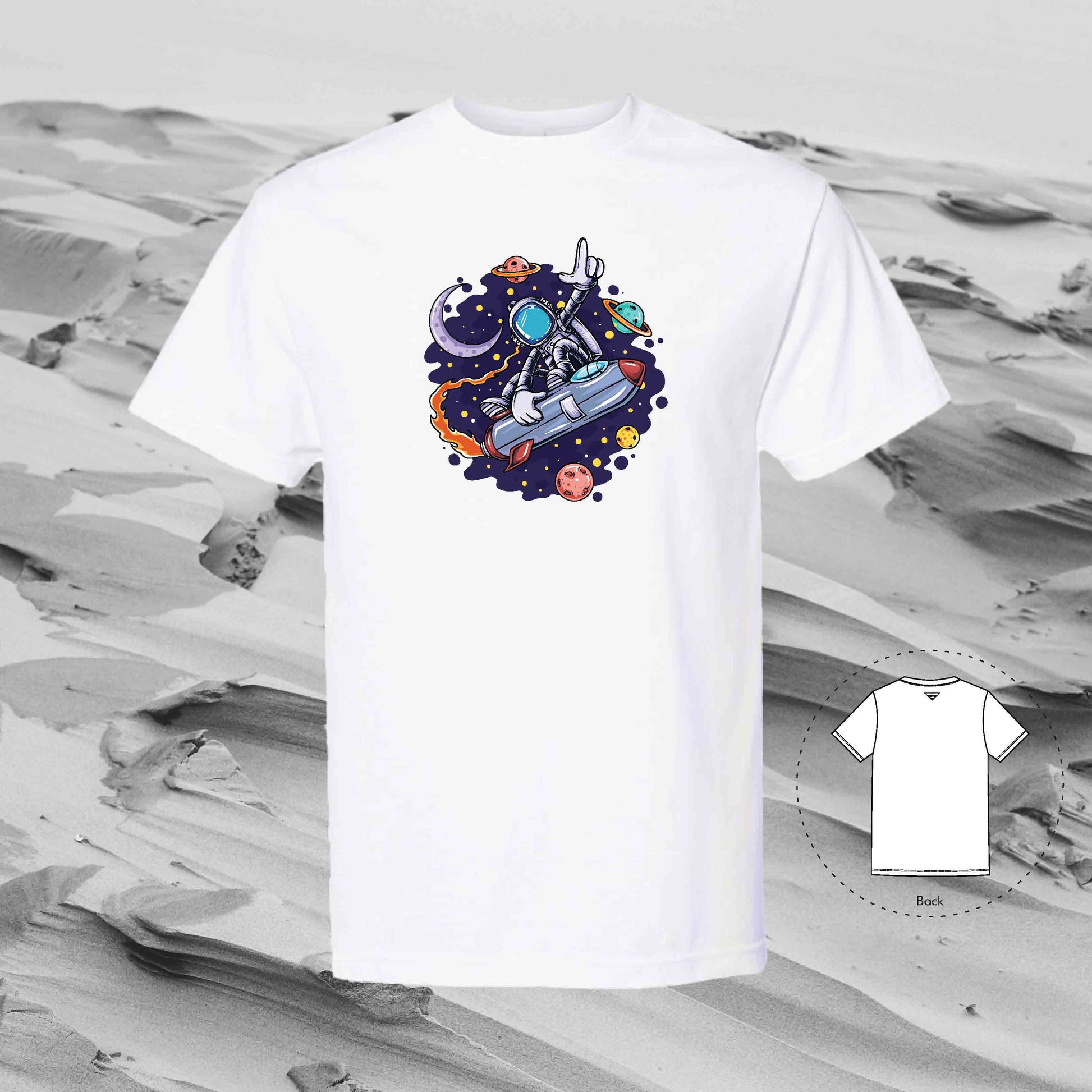 UNTIL NEXT TIME with Strolling Astronaut T-Shirt (White)