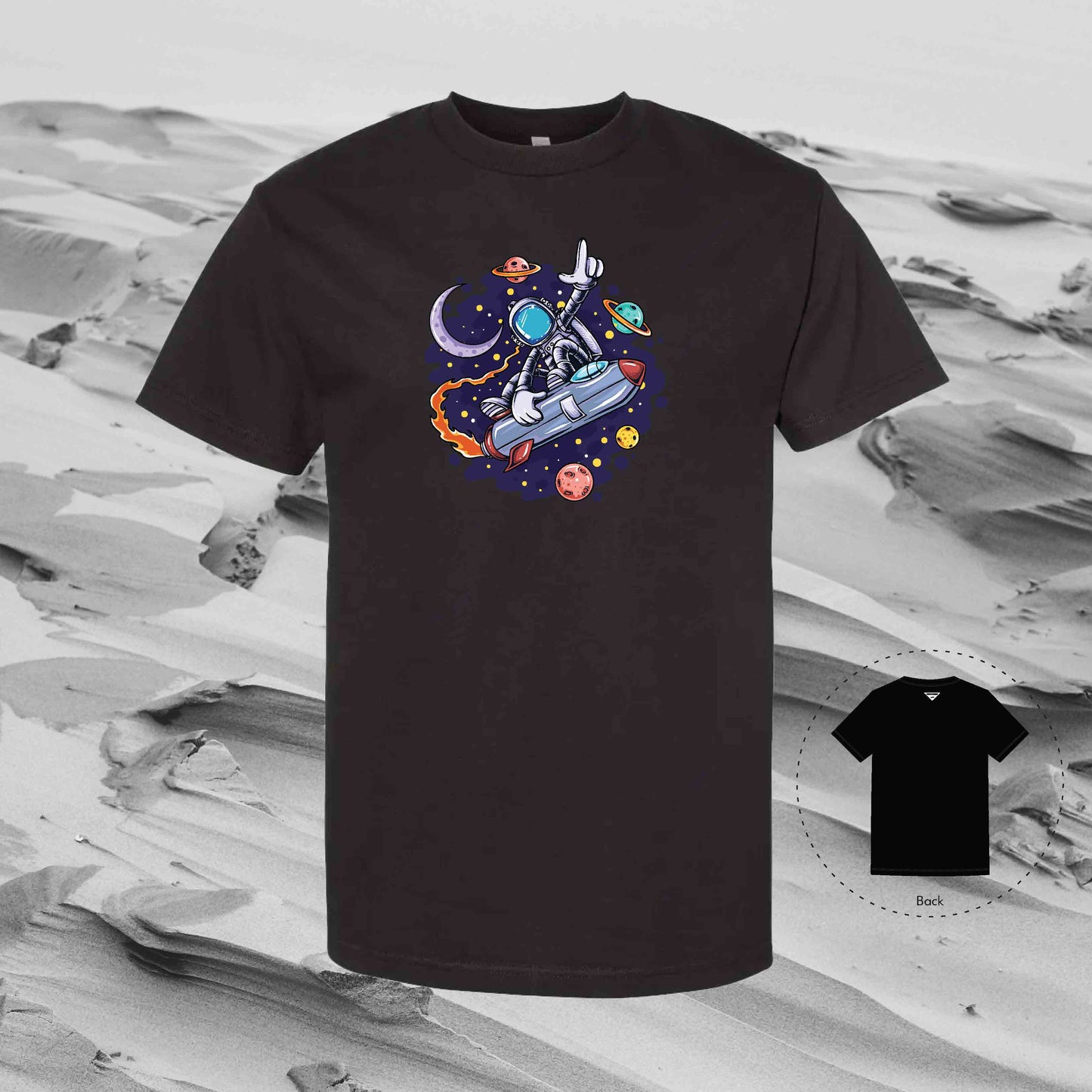 UNTIL NEXT TIME with Strolling Astronaut T-Shirt (Black)