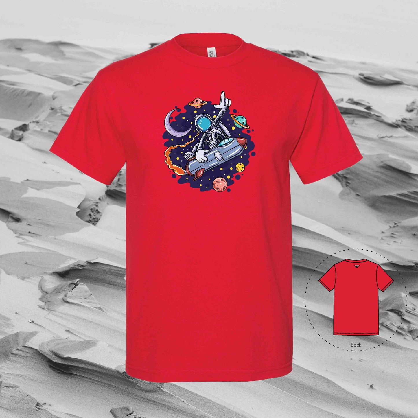 UNTIL NEXT TIME with Strolling Astronaut T-Shirt (Red)