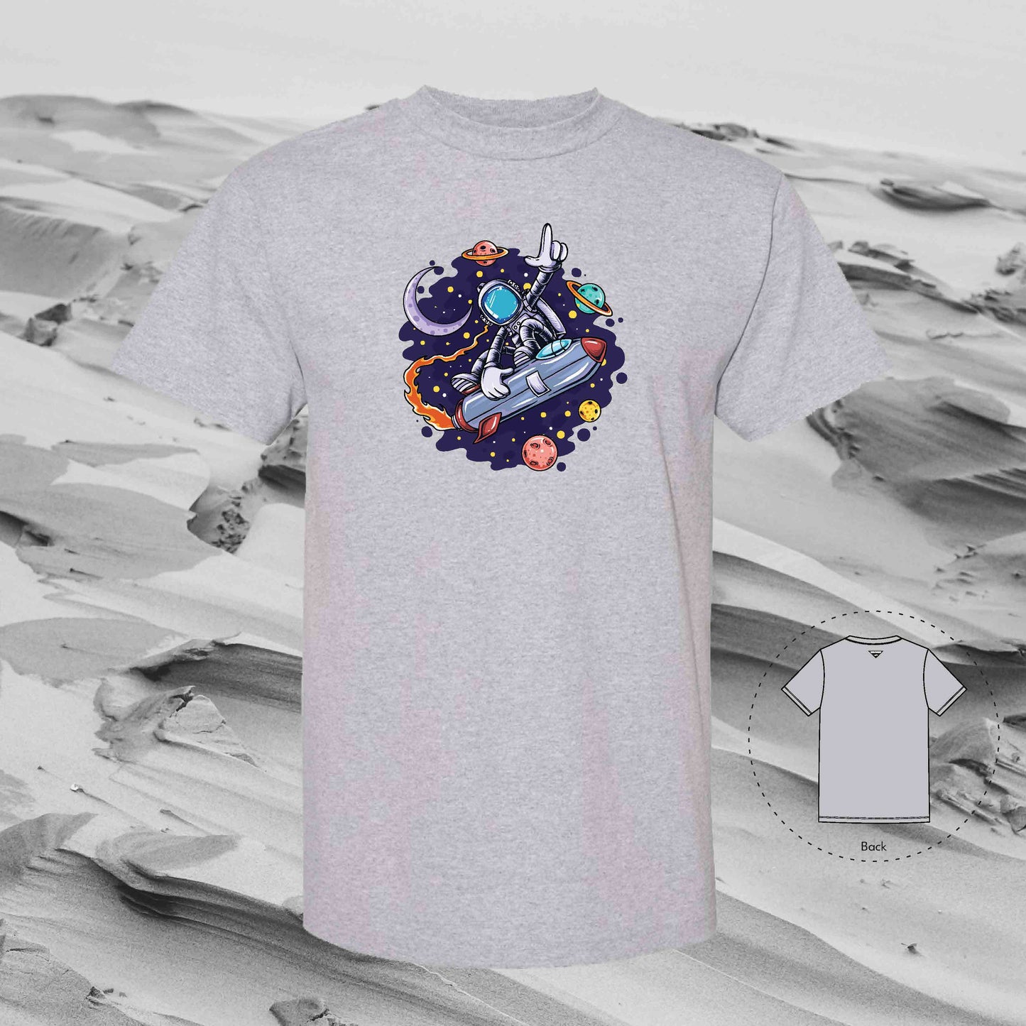 UNTIL NEXT TIME with Strolling Astronaut T-Shirt (Grey)