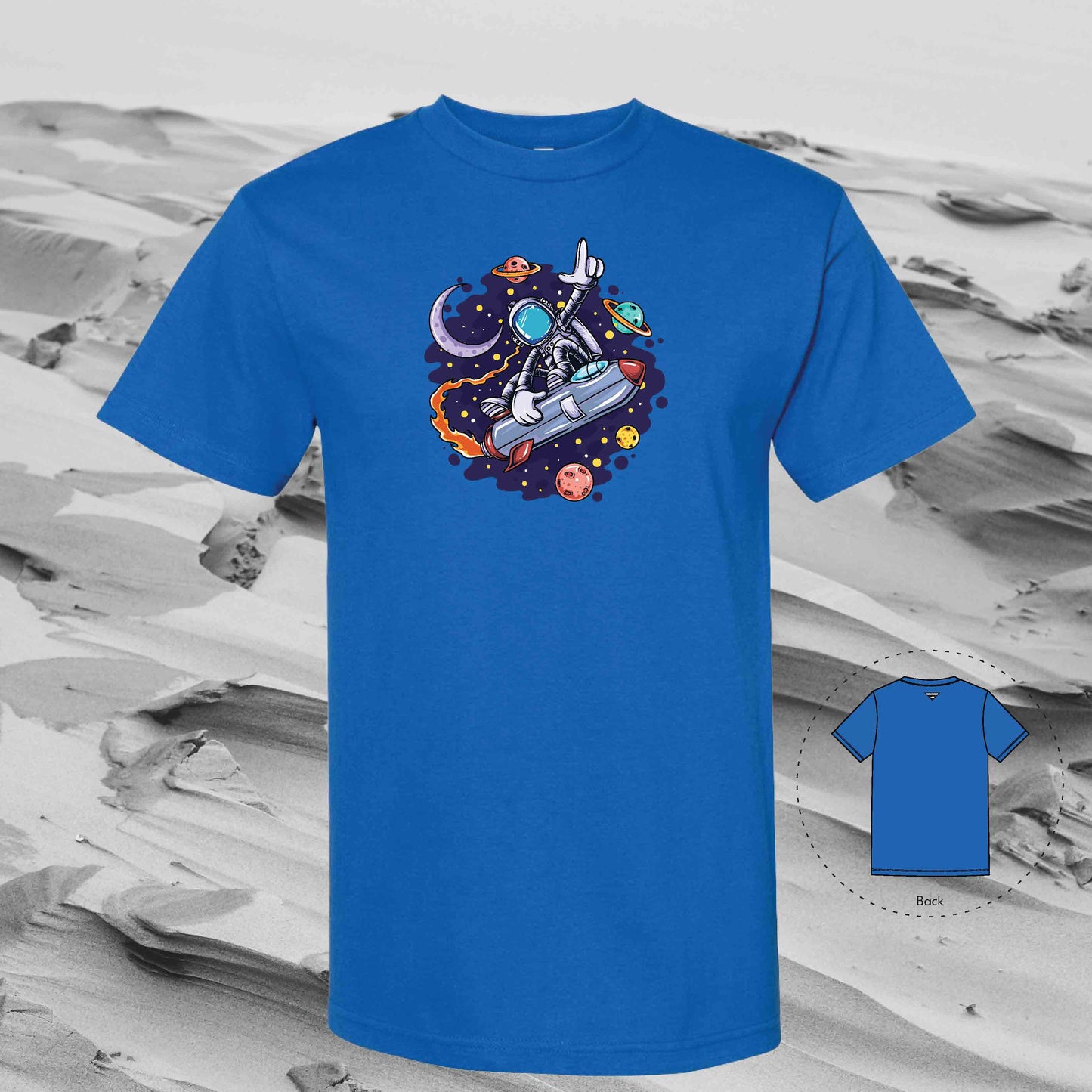 UNTIL NEXT TIME with Strolling Astronaut T-Shirt (Blue)