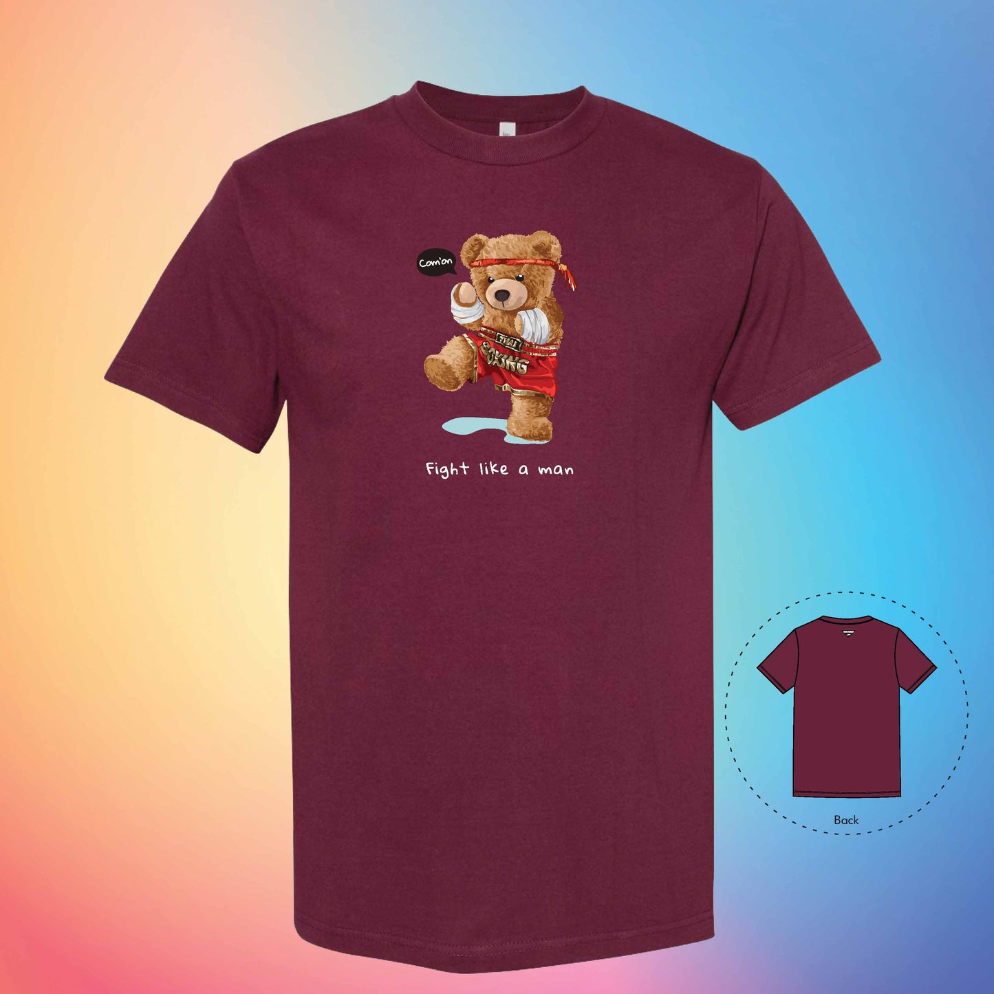 THAI BOXING | The Bear T-Shirt (Burgundy)