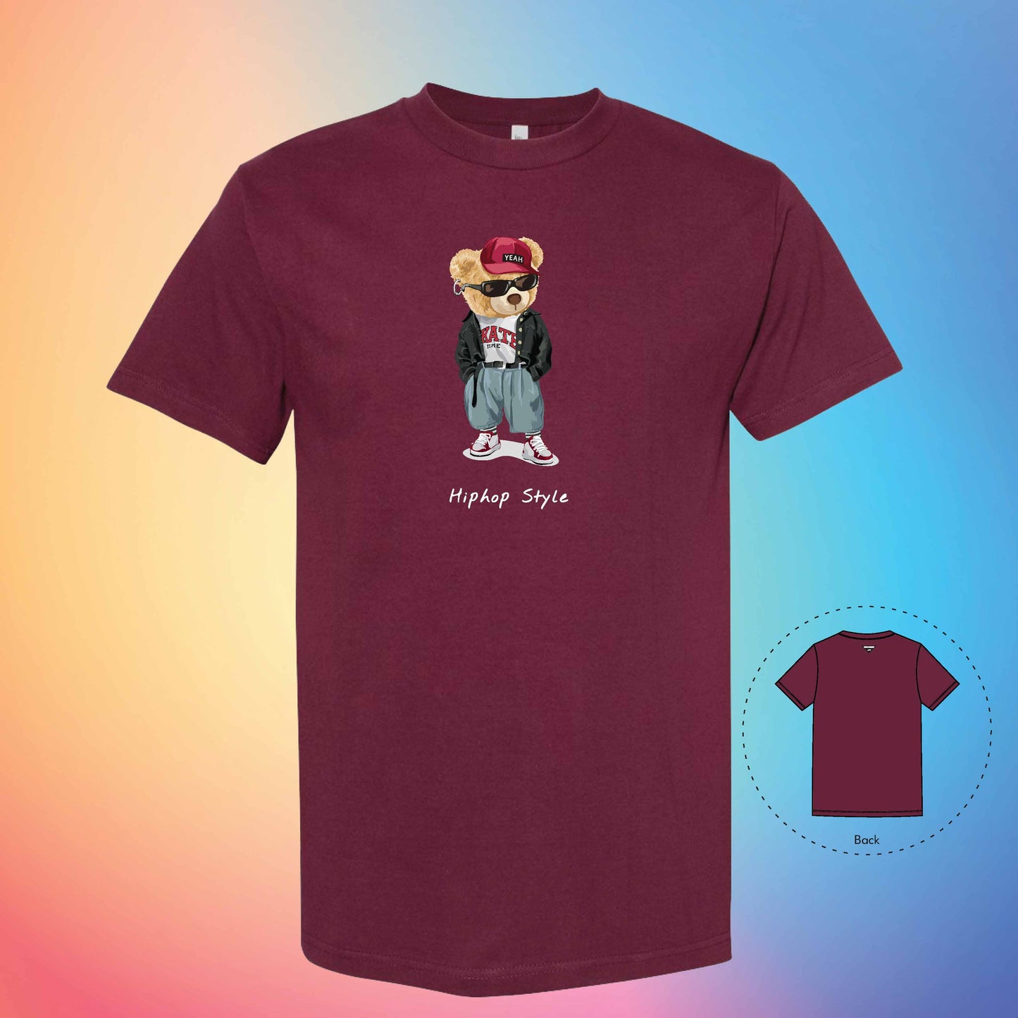 HIP HOP | The Bear T-Shirt (Burgundy)