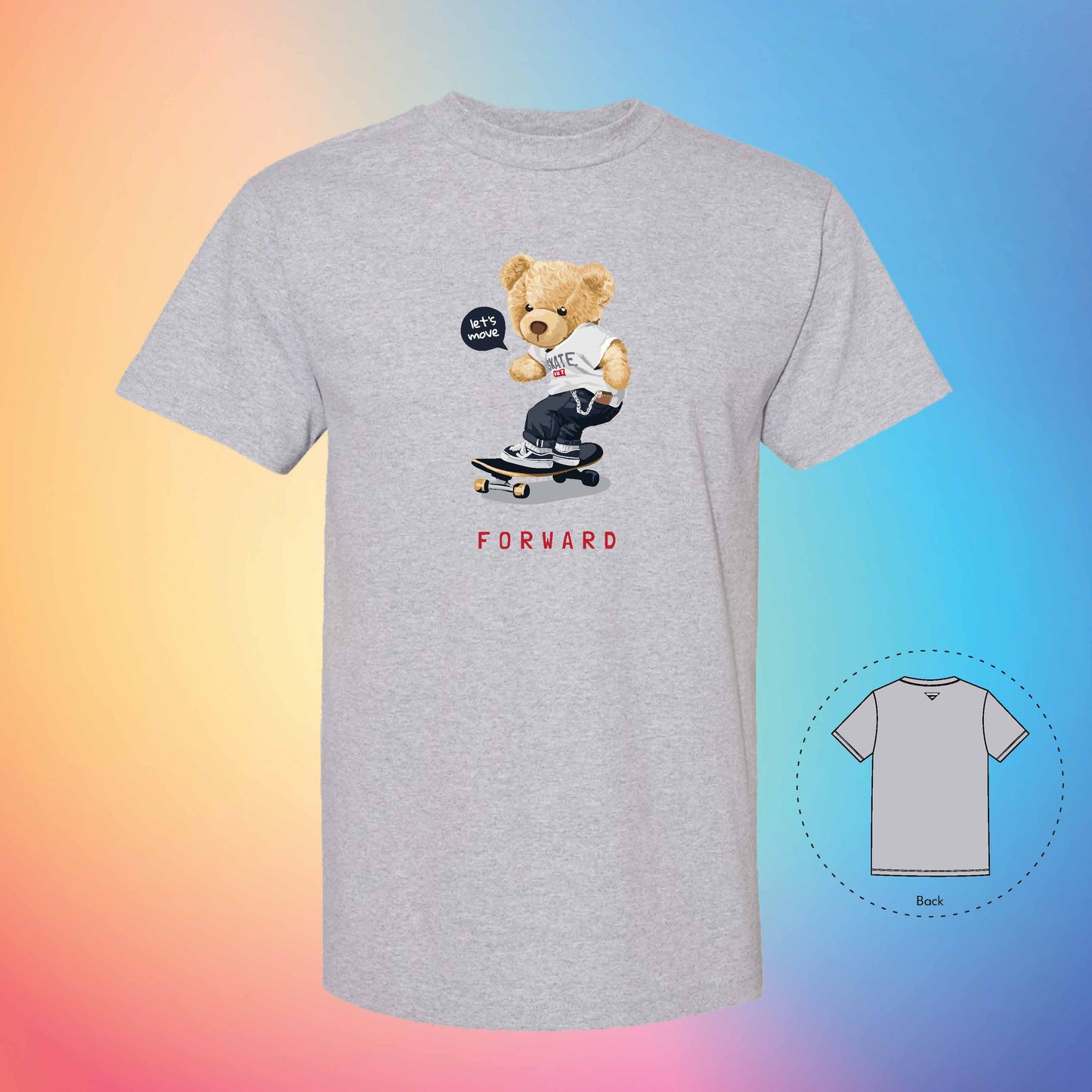 SKATER BOY | The Bear T-Shirt (Grey)