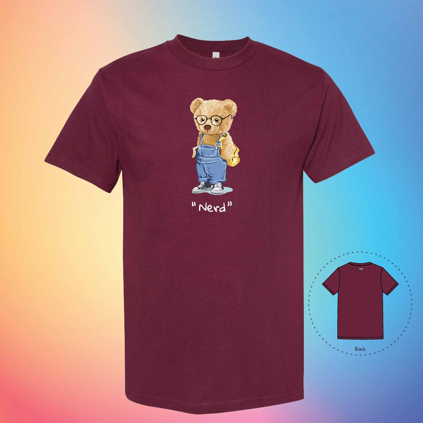 NERD | The Bear T-Shirt (Burgundy)