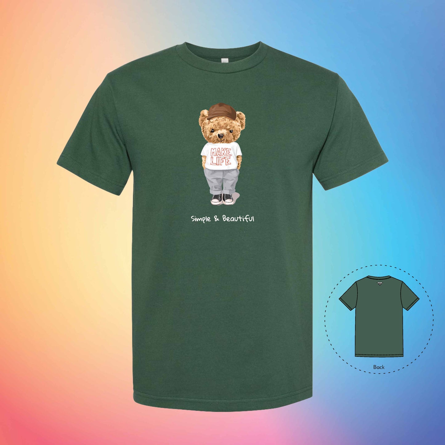 SIMPLE LIFE | The Bear T-Shirt (Forest Green)