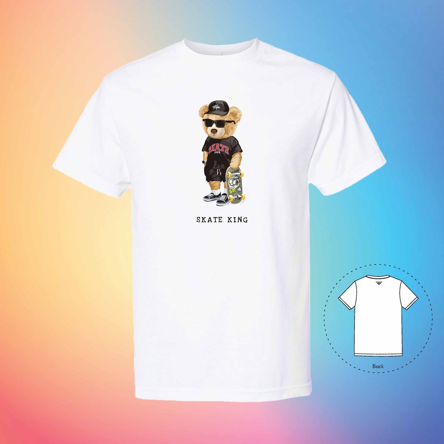 SKATER KING | The Bear T-Shirt (White)