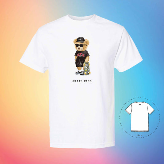 SKATER KING | The Bear T-Shirt (White)