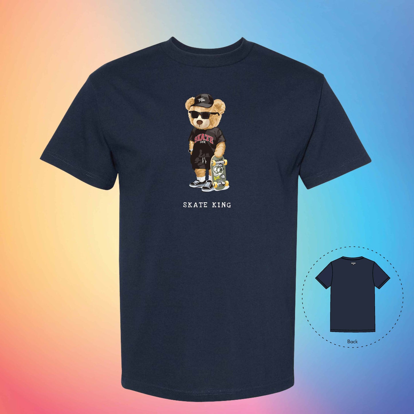 SKATER KING | The Bear T-Shirt (True Navy)