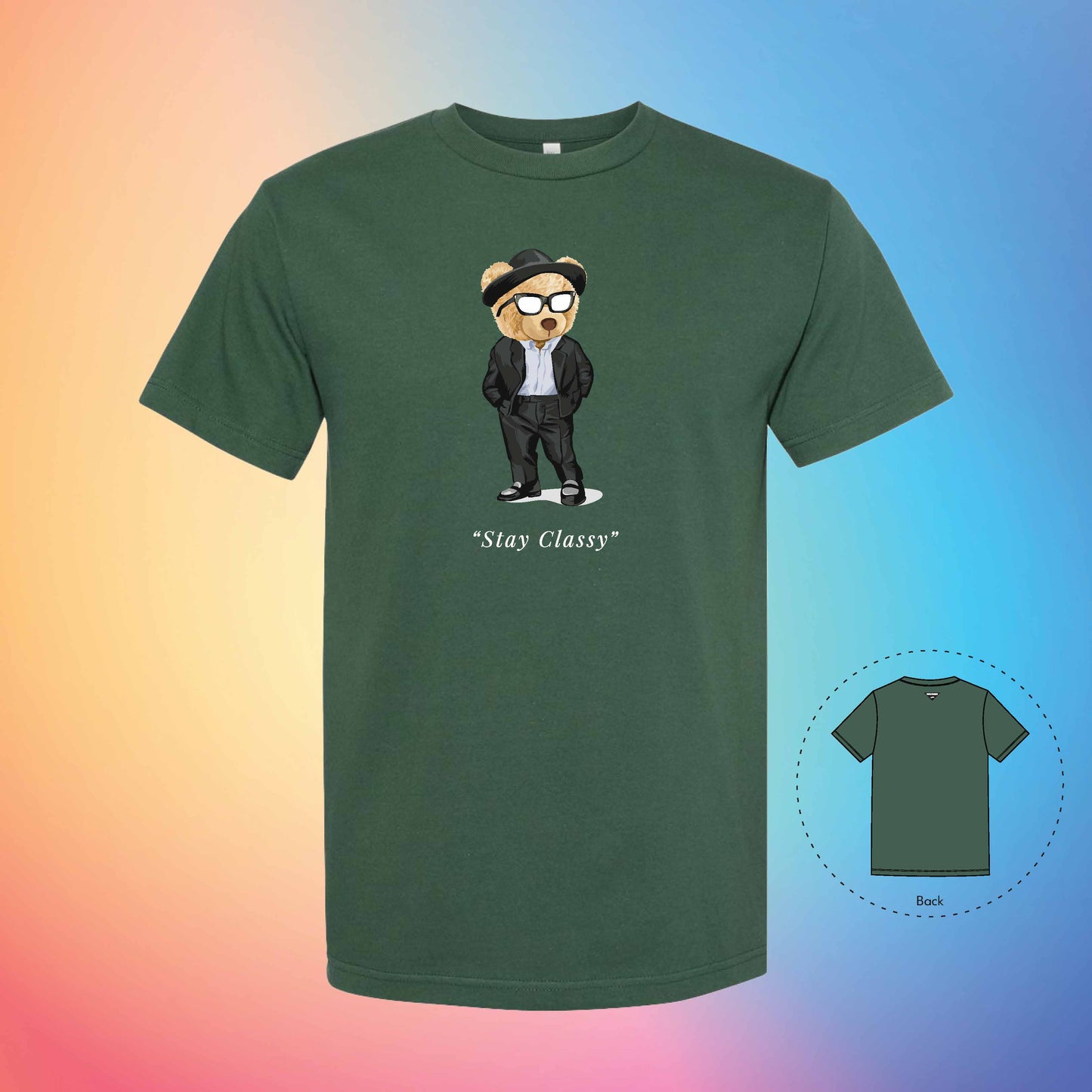 CLASSY | The Bear T-Shirt (Forest Green)