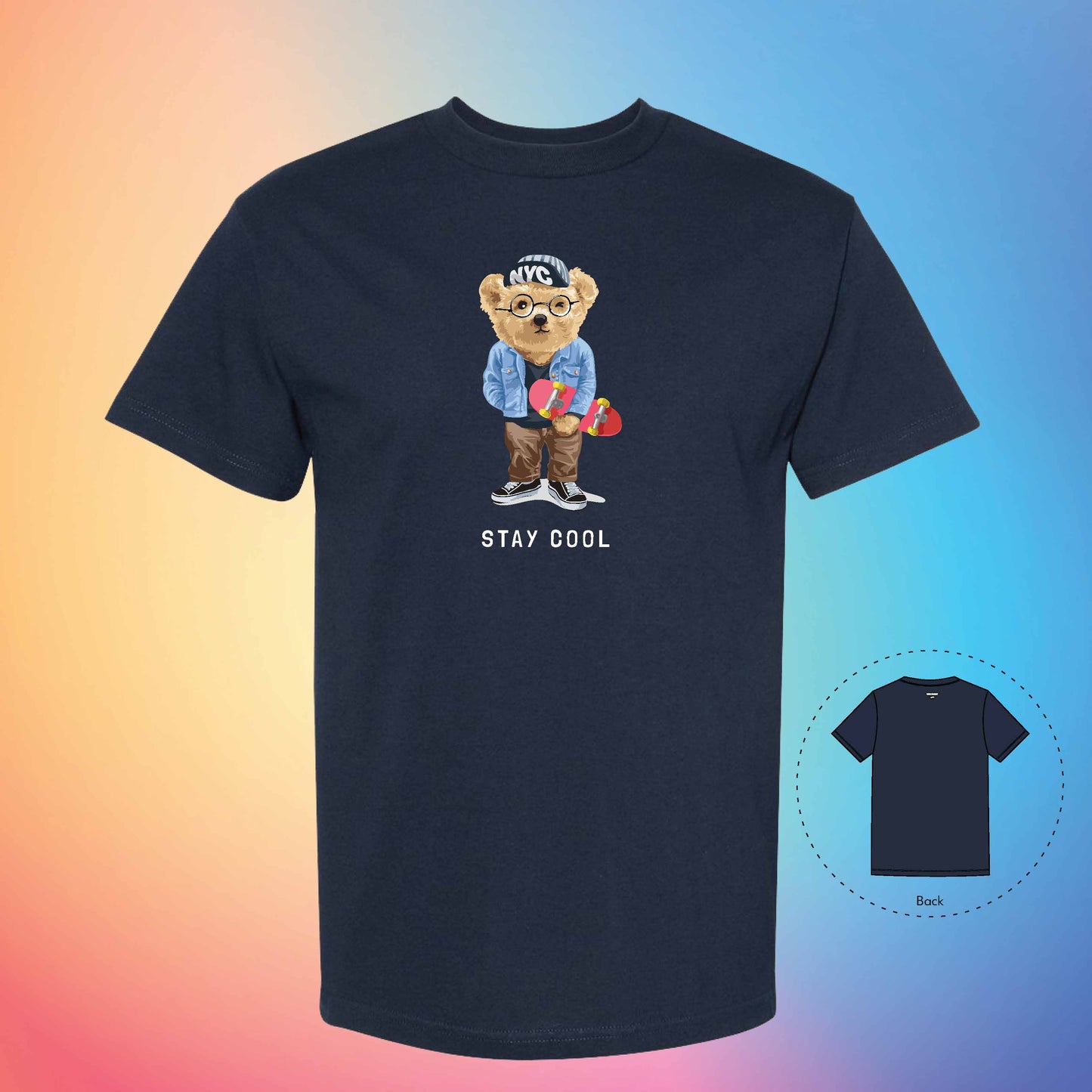 STAY COOL | The Bear T-Shirt (True Navy)