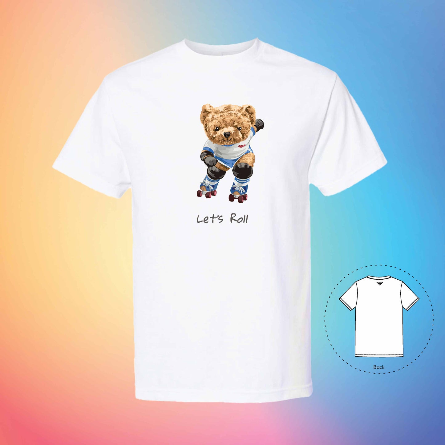 ROLLER BLADING | The Bear T-Shirt (White)