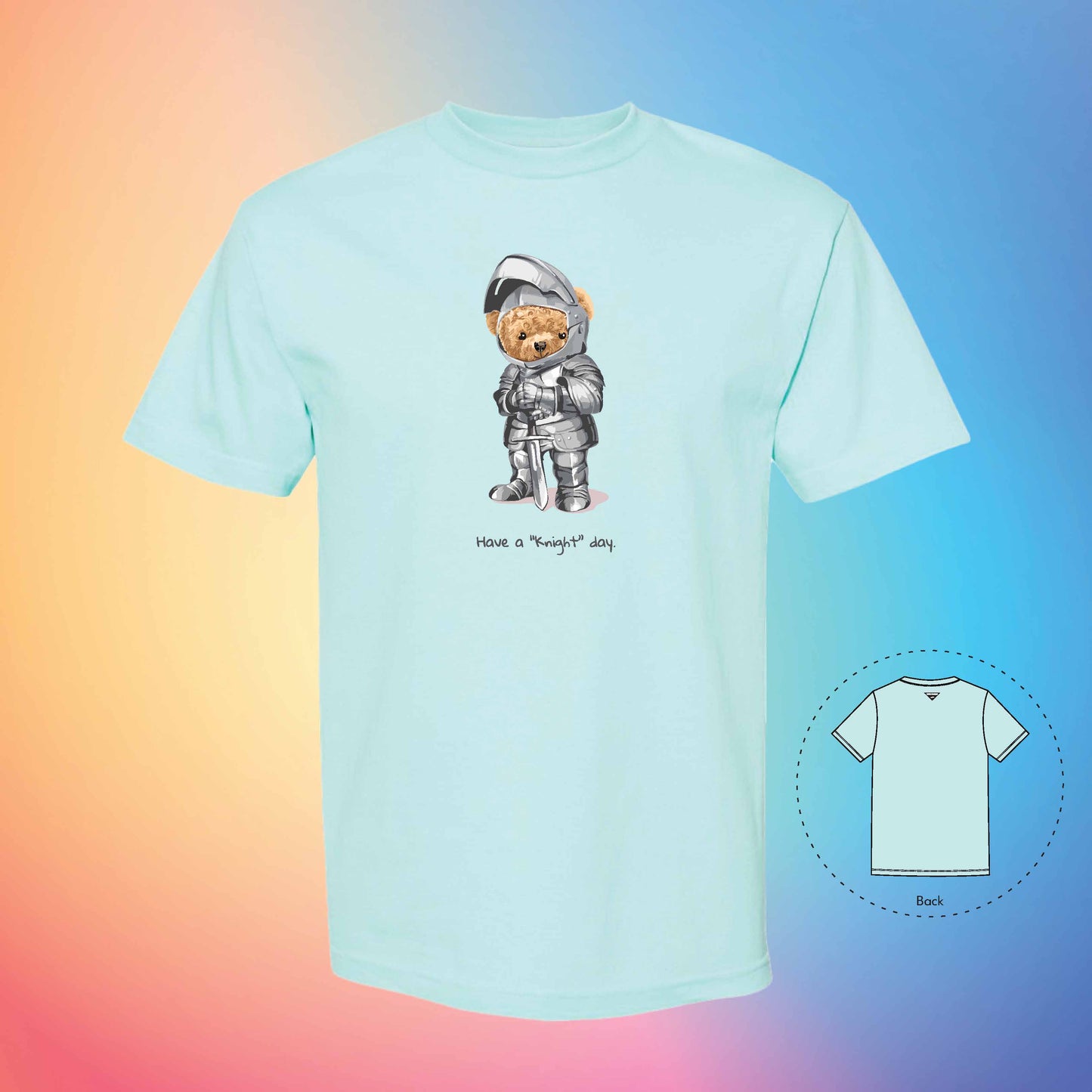 LIGHTNING KNIGHT | The Bear T-Shirt (Celadon)