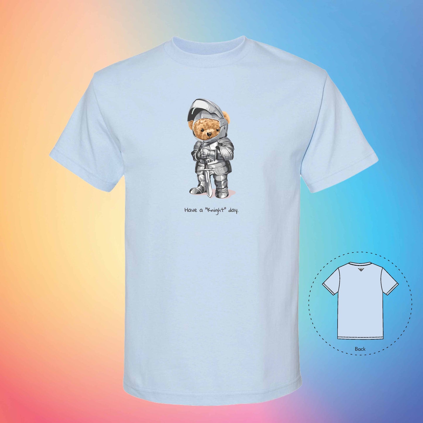 LIGHTNING KNIGHT | The Bear T-Shirt (Powder Blue)