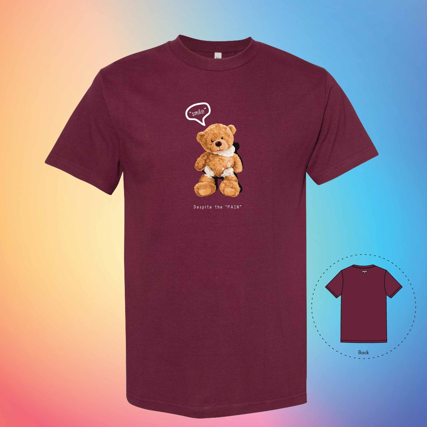 Stronger | The Bear T-Shirt (Burgundy)