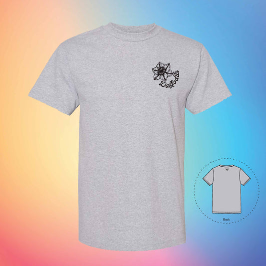 DAFFODILS Flowers and Leaves Tee (Grey)