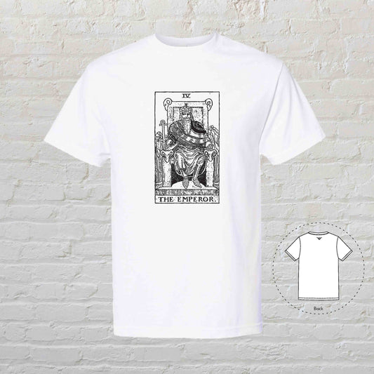 THE EMPEROR Tarot White T-Shirt