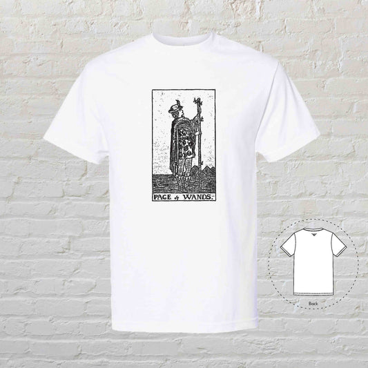 PAGE OF WANDS Tarot White T-Shirt