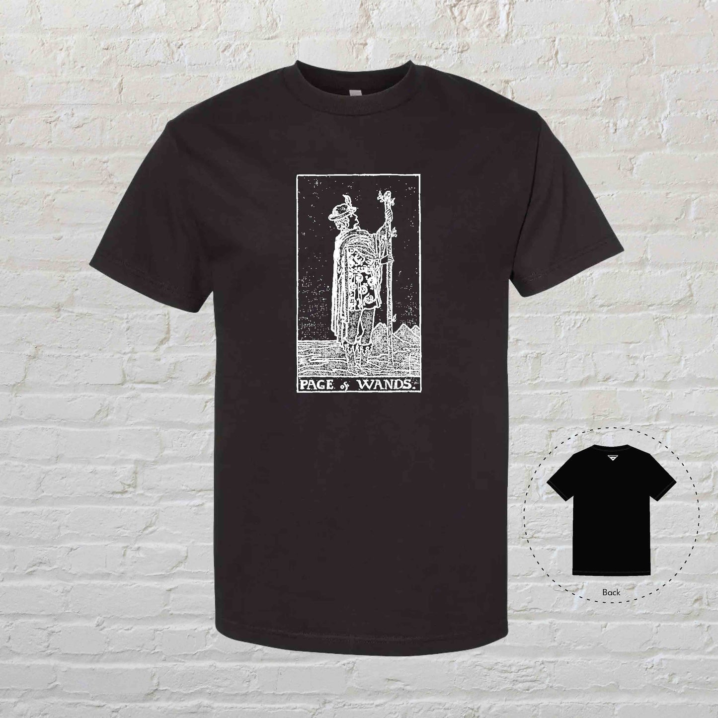 PAGE OF WANDS Tarot Black T-Shirt