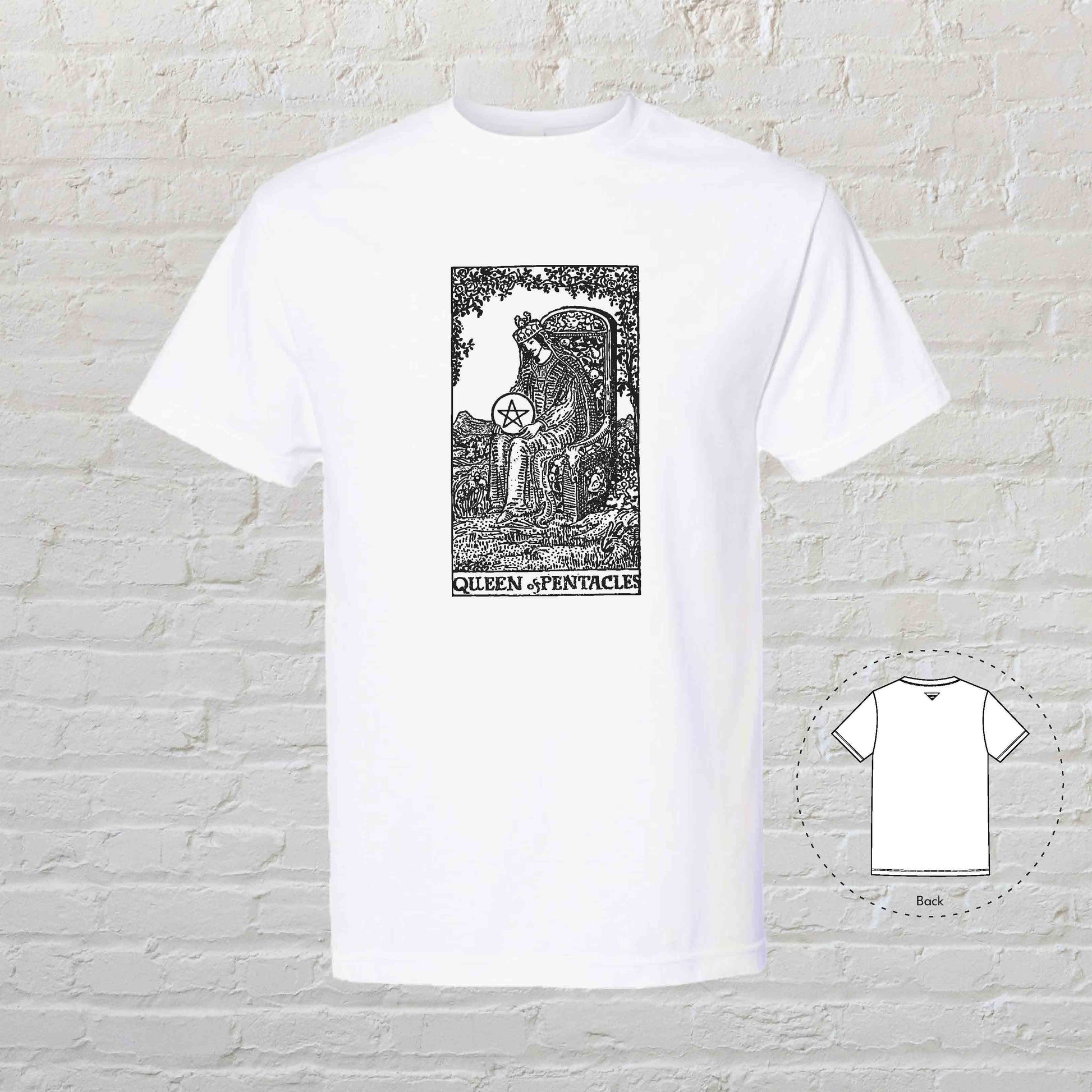 QUEEN OF PENTACLES Tarot White T-Shirt