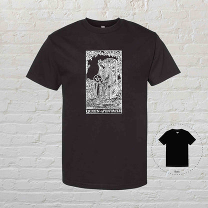 QUEEN OF PENTACLES Tarot Black T-Shirt