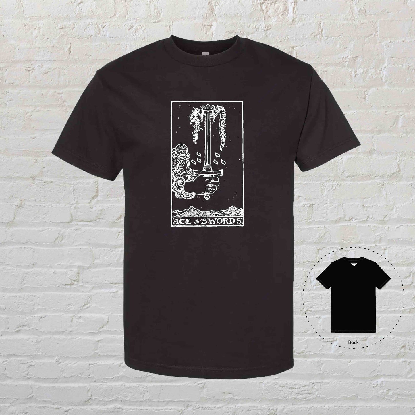 ACE OF SWORDS Tarot Black T-Shirt