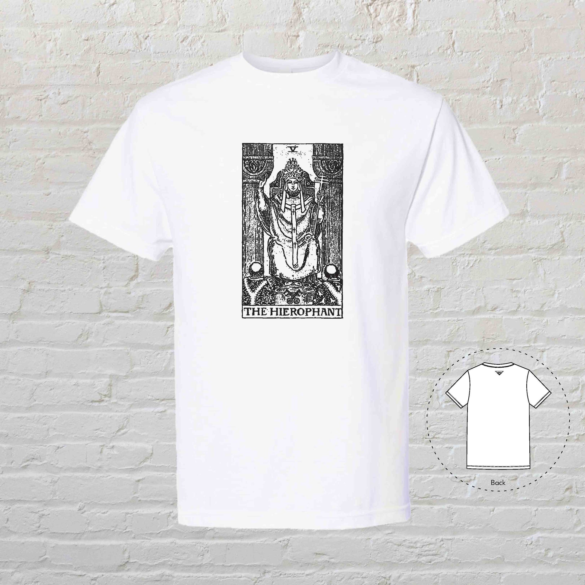 THE HIEROPHANT Tarot White T-Shirt