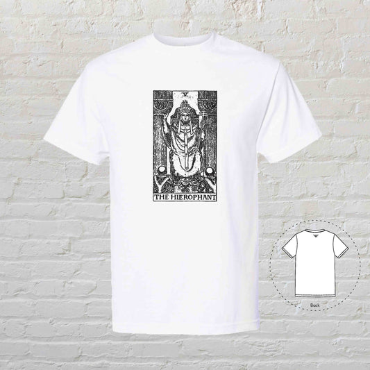 THE HIEROPHANT Tarot White T-Shirt