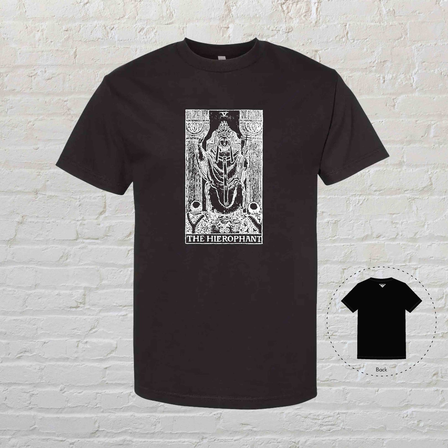 THE HIEROPHANT Tarot Black T-Shirt