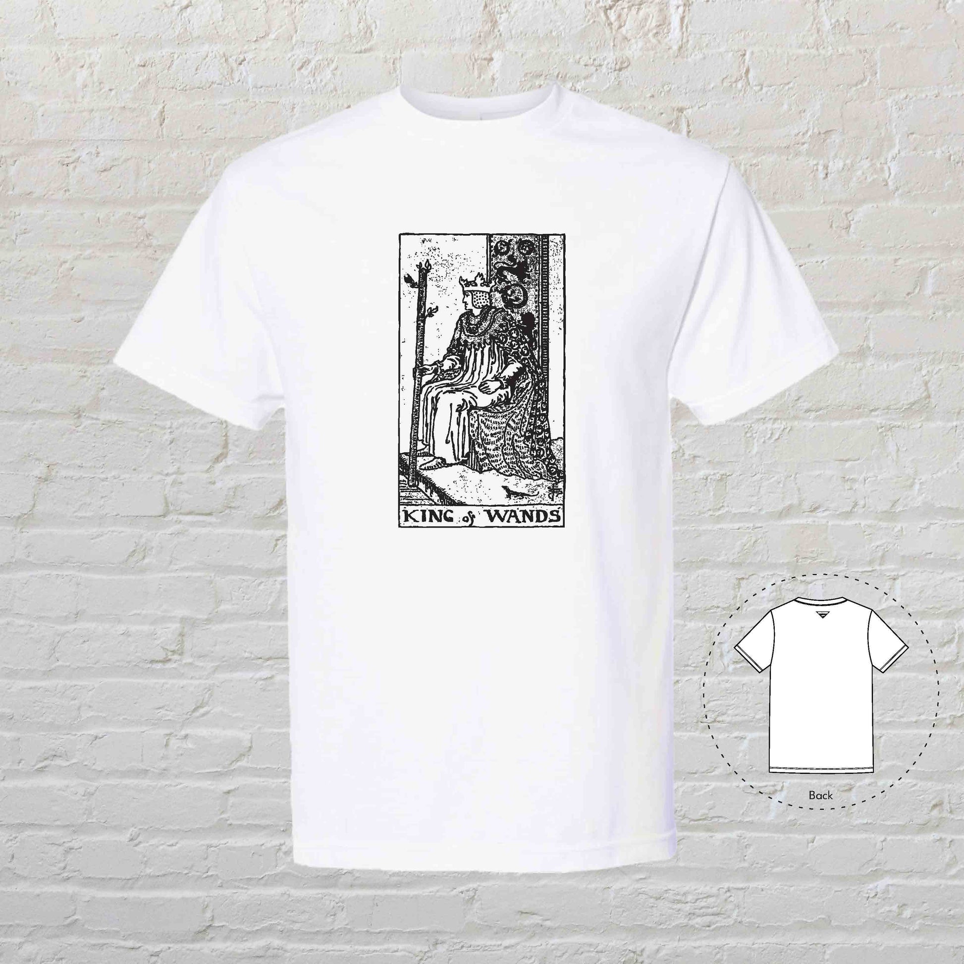 KING OF WANDS Tarot White T-Shirt