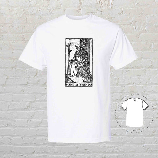 KING OF WANDS Tarot White T-Shirt