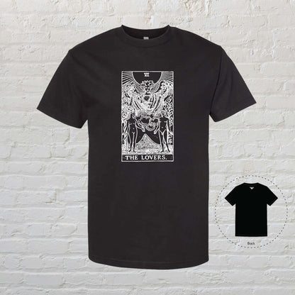 THE LOVERS Tarot Black T-Shirt