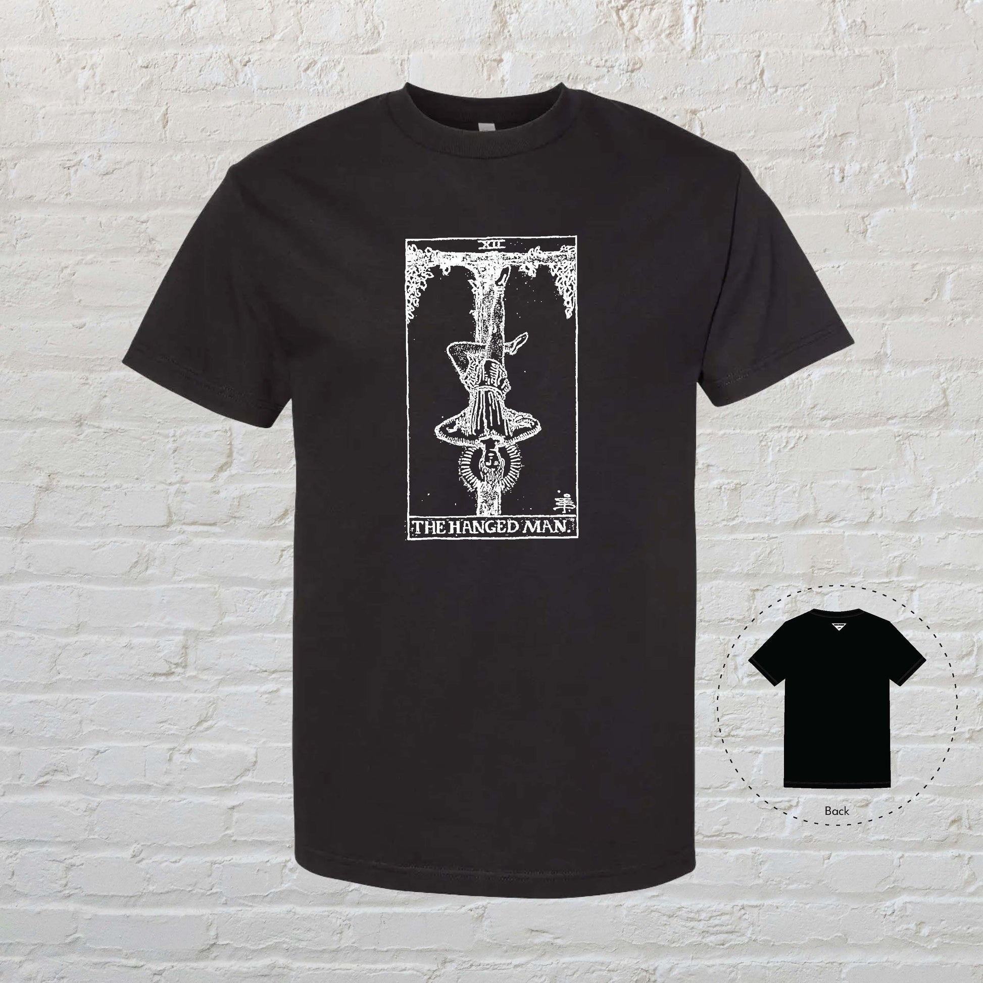 THE HANGED MAN Tarot Black T-Shirt