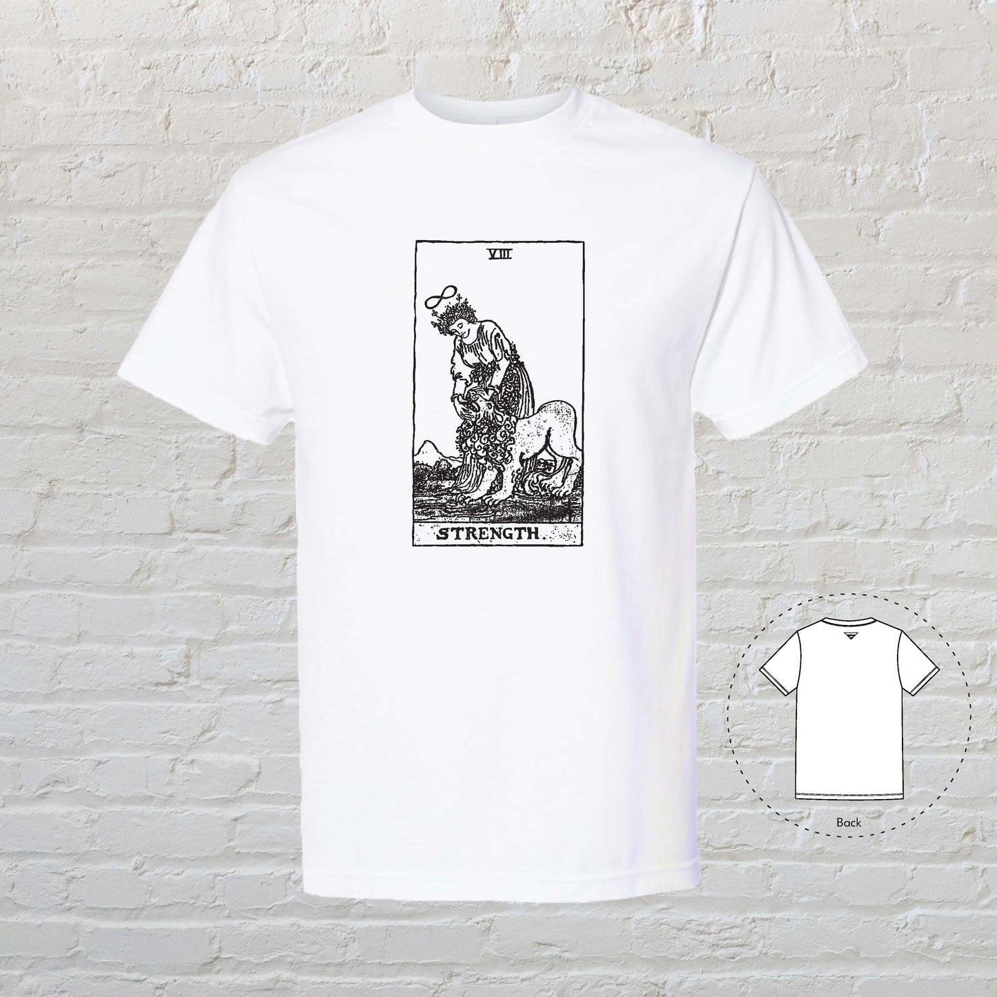 STRENGTH Tarot White T-Shirt