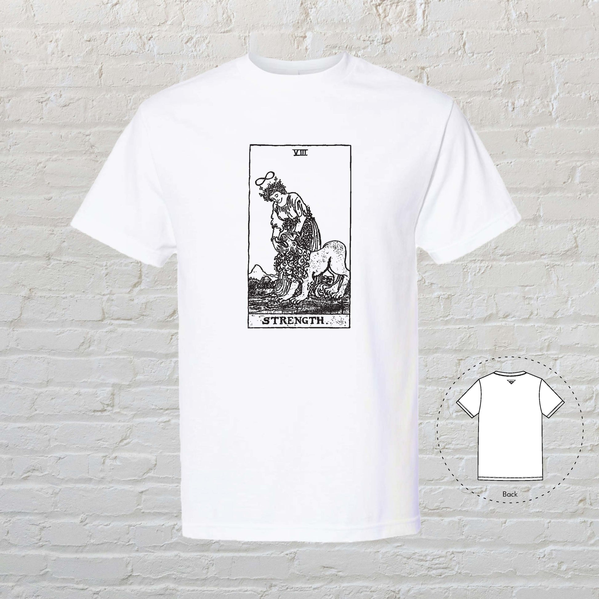 STRENGTH Tarot White T-Shirt