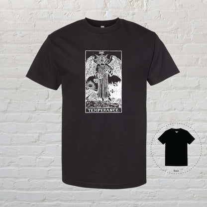 THE TOWER Tarot Black T-Shirt