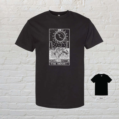 THE MOON Tarot Black T-Shirt