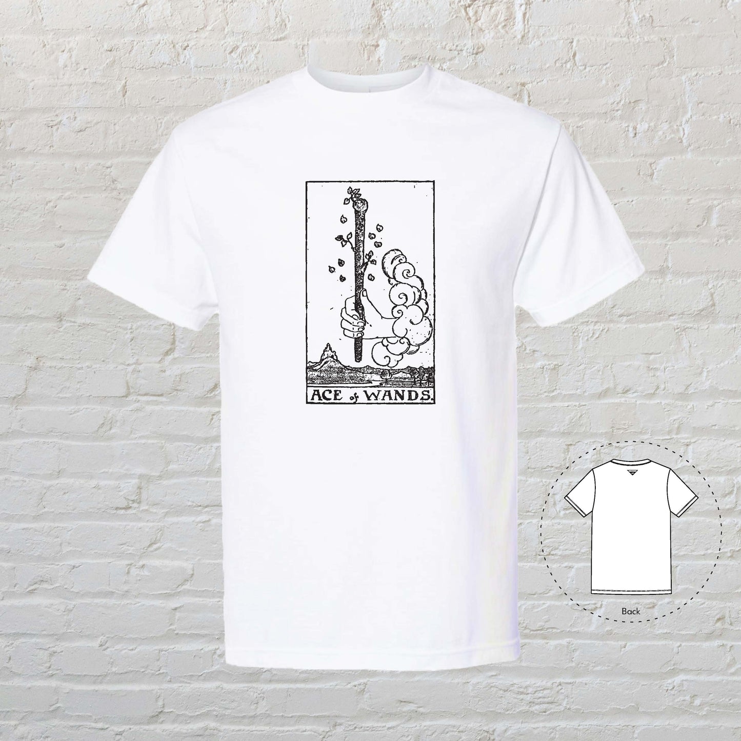 ACE OF WANDS Tarot White T-Shirt