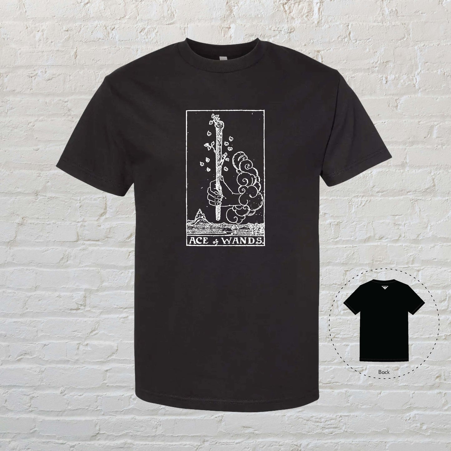 ACE OF WANDS Tarot Black T-Shirt