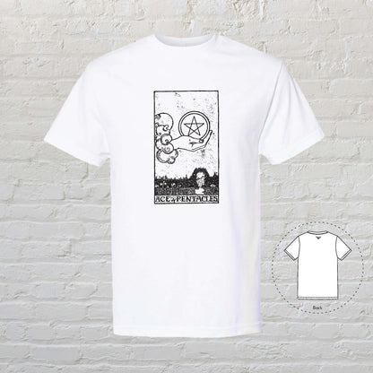 ACE OF PENTACLES Tarot White T-Shirt