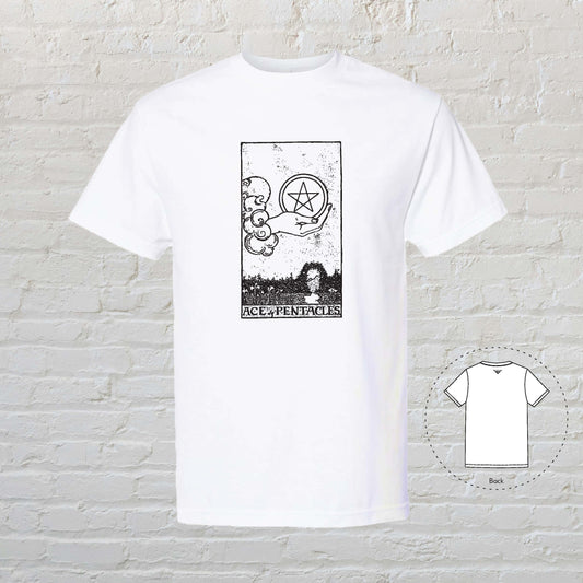 ACE OF PENTACLES Tarot White T-Shirt