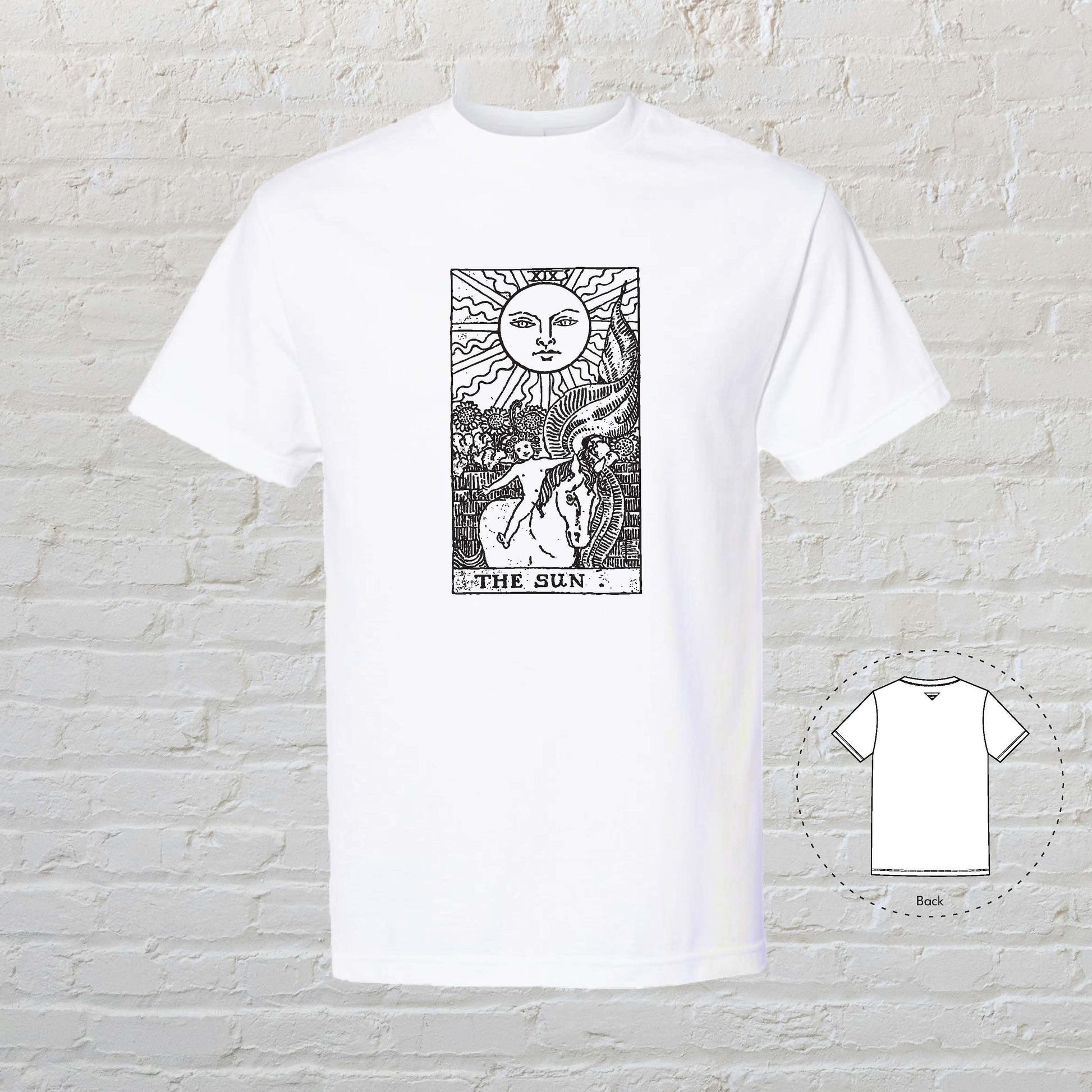 THE SUN Tarot White T-Shirt