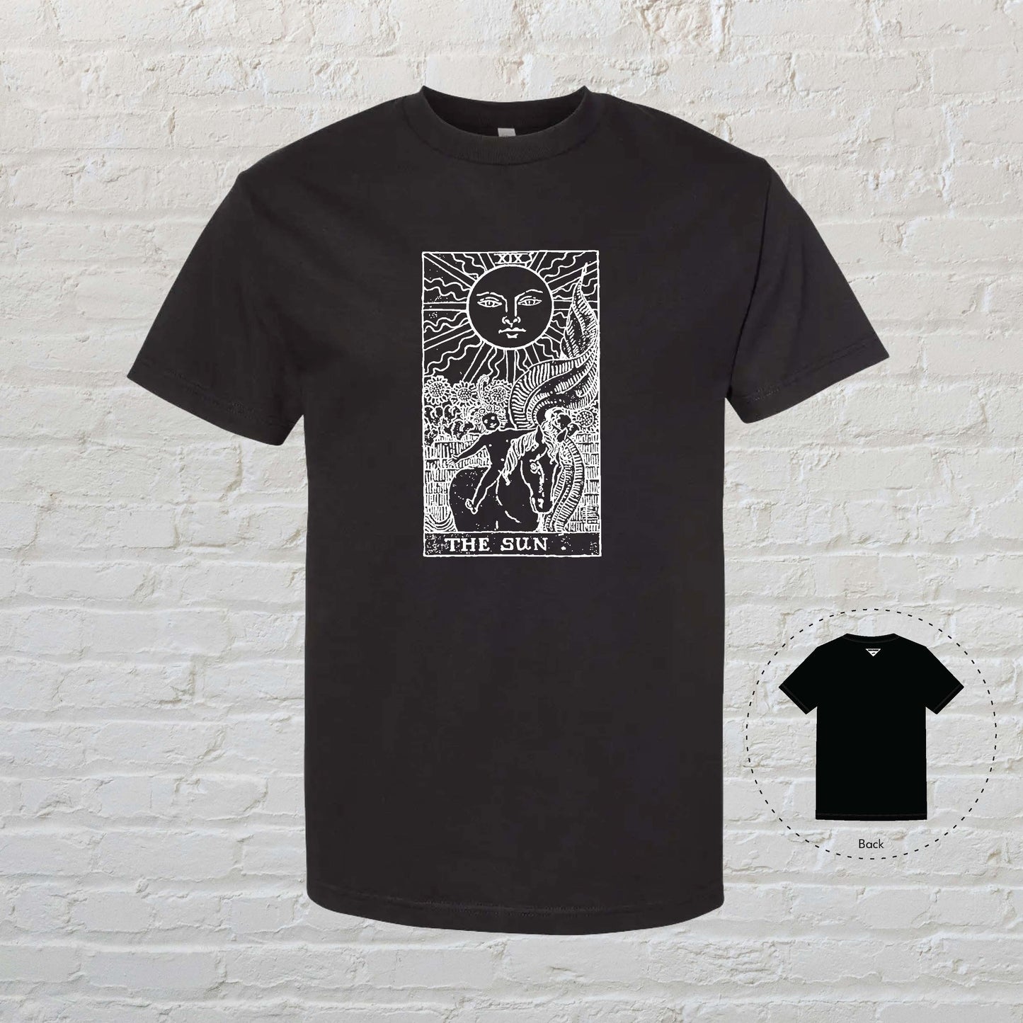 THE SUN Tarot Black T-Shirt